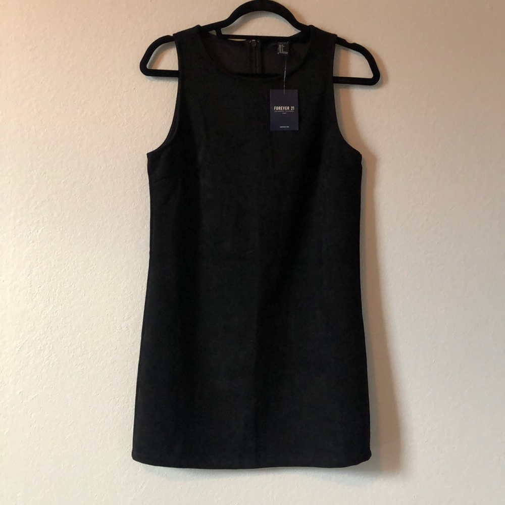 NWT Forever 21 black suede dress size S
